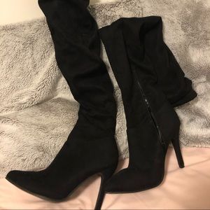 NEVER WORN black knee high boots